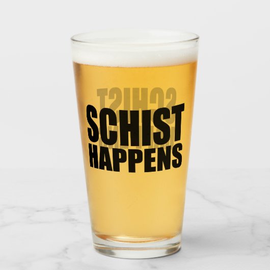 Schist Happens - Geologie Glas (Voorkant gevuld)