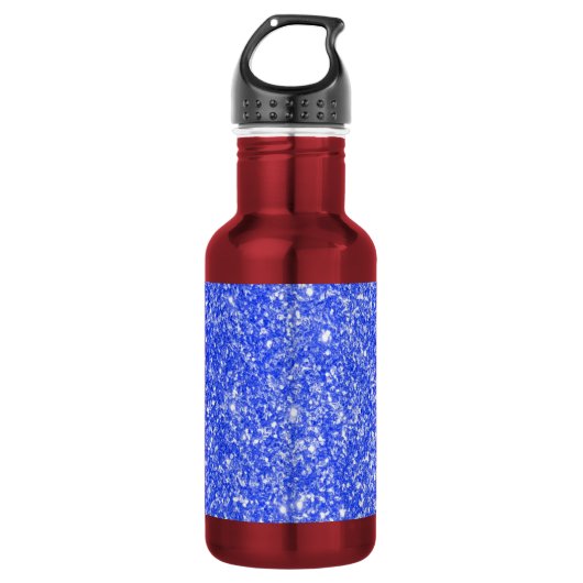 Schitter Blauw Waterfles (Voorkant)