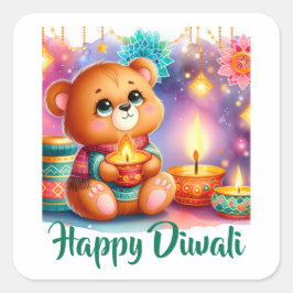 Schitter helder vierkante sticker