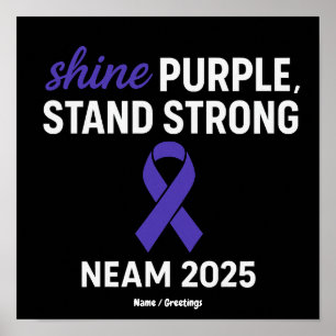 Schitter Paars Sta Sterk NEAM 2025 Epilepsie Poster
