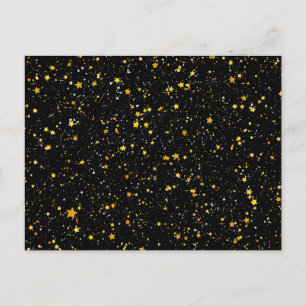 Schitter Stars3 - Gouden Zwarte Briefkaart