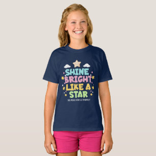 Schitter straal als een ster Inspirerende quote T-shirt