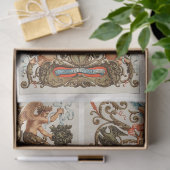 Schitterend barokke rococo-engel-ontkoppelpapier tissuepapier (Geschenk)
