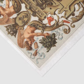 Schitterend barokke rococo-engel-ontkoppelpapier tissuepapier (Detail)