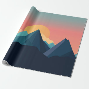 Schitterend berglandschap cadeaupapier