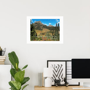 Schitterend bergmeer landschap John Muir citaat Poster