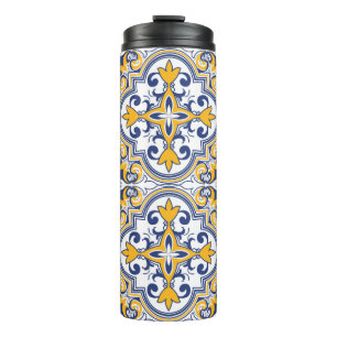 💙 Schitterend blauw en geel Azulejos 9 Thermosbeker