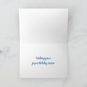 Schitterend blauw en wit Snowflake design Feestdagen Kaart (Binnen)