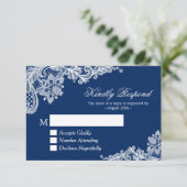 Schitterend blauw marinelaas ter bruiloft RSVP Ant (Staand voorkant)