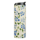 Schitterend bloemloos patroon thermosbeker (Gedraaid links)