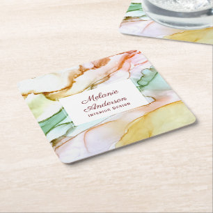 Schitterend Blush Pink Pastel Interior Design Vierkante Kartonnen Onderzetter