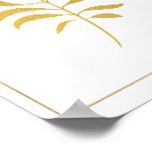 Schitterend botanisch Golden boomverlof Poster (Hoek)