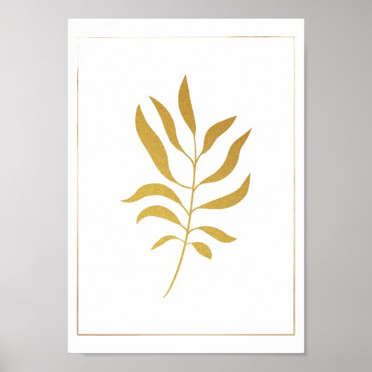 Schitterend botanisch Golden boomverlof Poster (Voorkant)
