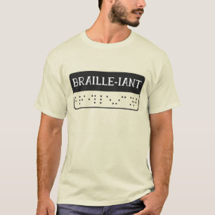 Schitterend braille-taal t-shirt