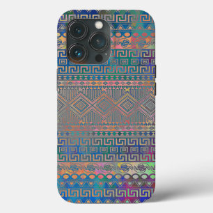 Schitterend coole kleurrijke Aztec geometrisch pat iPhone 13 Pro Hoesje
