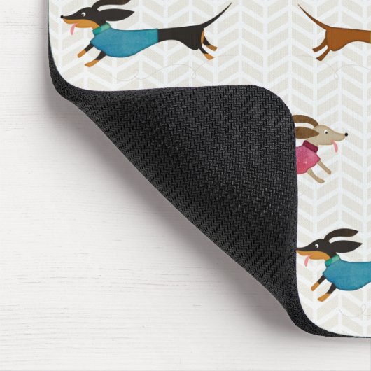 Schitterend Dachshund-patroon Muismat (Hoek)