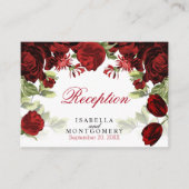 Schitterend donkerrood ontwerp - Ontvangst Informatiekaartje (Voorkant)