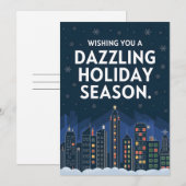 Schitterend feestseizoen - Kerstmis kerstkaart (Voorkant / Achterkant)