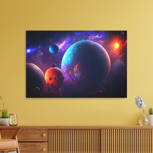 Schitterend galaxy buitenruimte kosmische universu canvas afdruk (Insitu (Woonkamer))