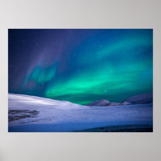 Schitterend gebied van Aurora Borealis Poster (Voorkant)