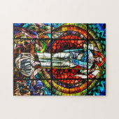 Schitterend gekleurd glas legpuzzel (Horizontaal)