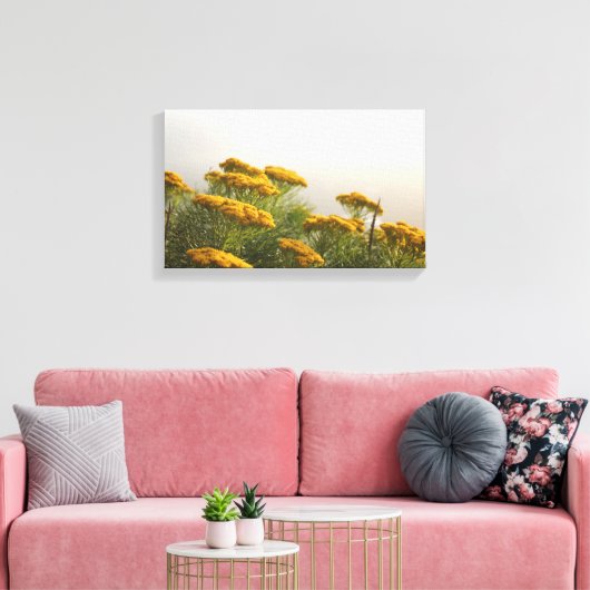 Schitterend gele bloemen — Verhard Canvas afdrukke (Insitu (Woonkamer))