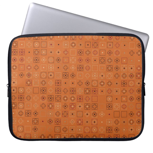 Schitterend geometrisch patroonontwerp abstract, k laptop sleeve (Voorkant)