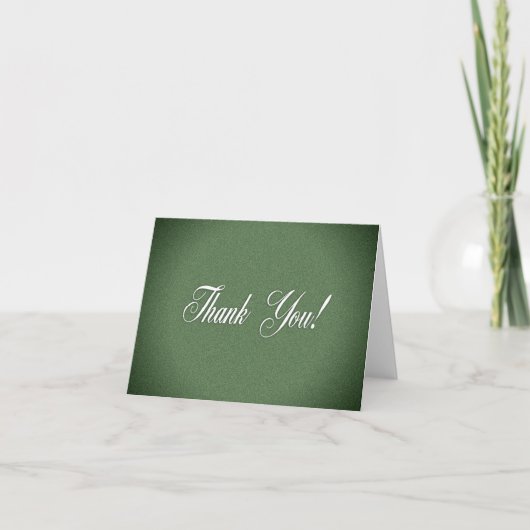 Schitterend groen blanco in dankjewel bedankkaart (Voorkant)