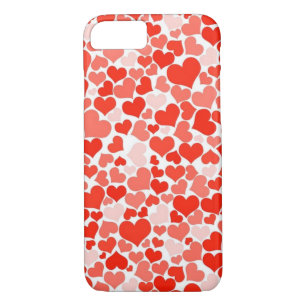 Schitterend hart Abstracte achtergrond roze rood iPhone 8/7 Hoesje