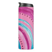 Schitterend helder roze regenboogontwerp thermosbeker (Geroteerd rechts)
