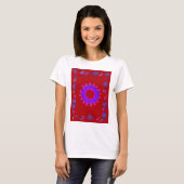 Schitterend India Motif Mendi Art Design T-shirt (Voorkant volledig)