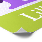 Schitterend Initiaal met vlinderletters voor kunst Poster (Hoek)