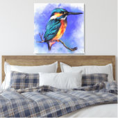 Schitterend Kingfisher Bird Painvas Afdrukken (Insitu (Slaapkamer))