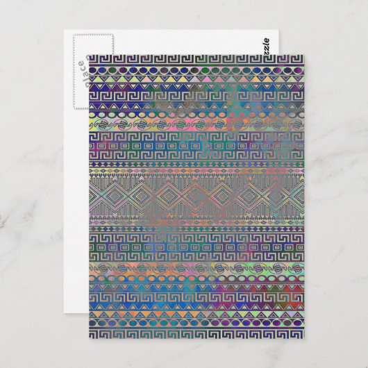 Schitterend, koel en kleurrijk Aztec geometrisch p Briefkaart (Voorkant / Achterkant)