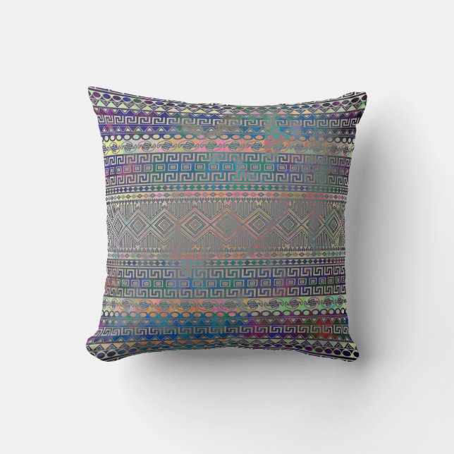 Schitterend, koel en kleurrijk Aztec geometrisch p Kussen (Voorkant)