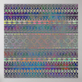 Schitterend, koel en kleurrijk Aztec geometrisch p Poster (Voorkant)