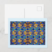 Schitterend kunstpatroon briefkaart (Voorkant / Achterkant)