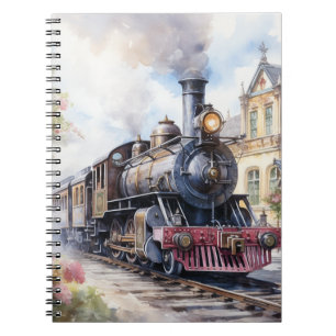 Schitterend landschap met een Victoriaanse trein Notitieboek