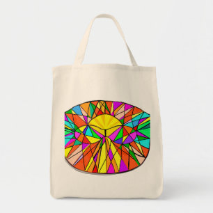 Schitterend liefdevol, helder diagonaal ontwerp va tote bag