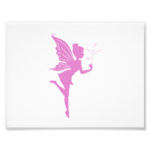 Schitterend meisje-fee-silhouet foto afdruk (Voorkant)