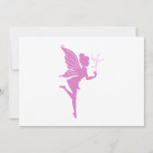 Schitterend meisje-fee-silhouet kaart (Achterkant)