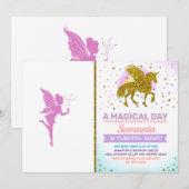 Schitterend meisje-fee-silhouet kaart (Voorkant / Achterkant)