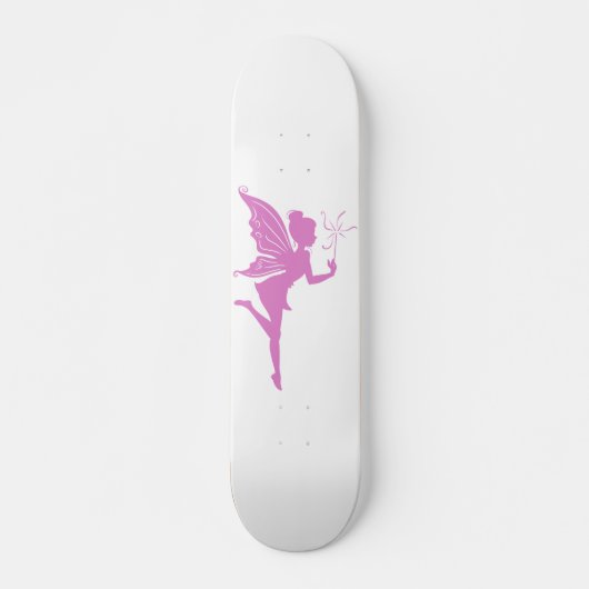 Schitterend meisje-fee-silhouet skateboard (Voorkant)