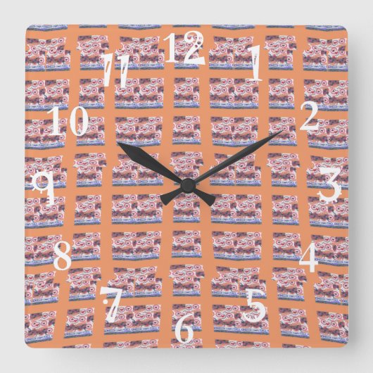 Schitterend mooi hart sentimenteel voelen vierkante klok (Voorkant)