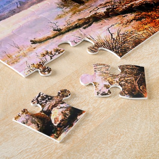 Schitterend mooi sneeuwlandschap legpuzzel (Zijkant)