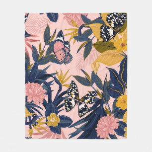 Schitterend naadloos artistiek zoet tropisch patro fleece deken