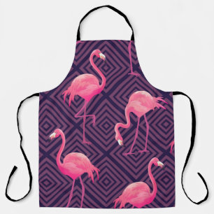 Schitterend naadloos tropisch patroon met roze fla schort