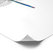 Schitterend Poster voor het afdrukken van Dragonfl (Hoek)