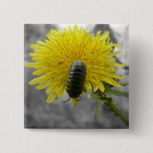 Schitterend: Rolie Polie Flower Vierkante Button 5,1 Cm