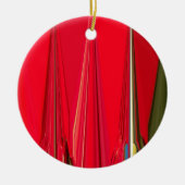 Schitterend rood design keramisch ornament (Voorkant)